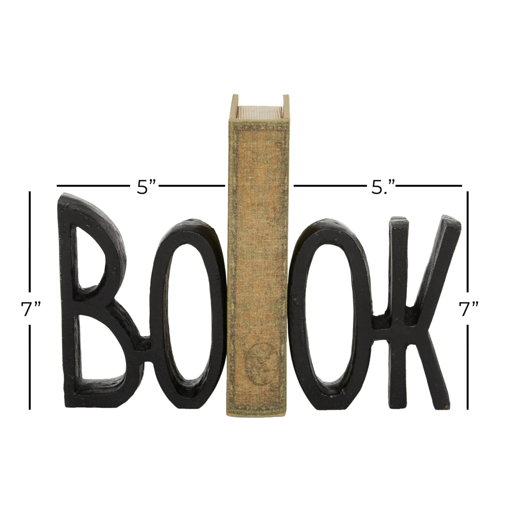 7" Black Book Aluminum Industrial Bookends